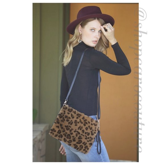 Faux Fur Leopard Shoulder Bag - Picture 8 of 8